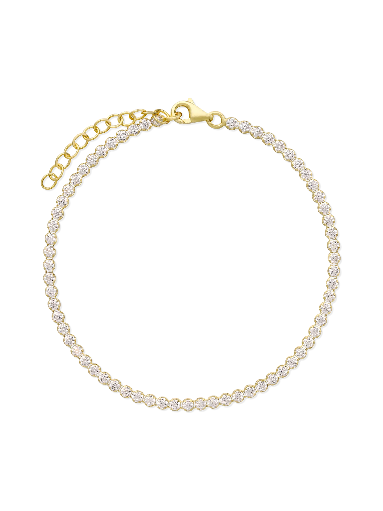 Pulseira de tenis banhada a ouro com zircónias - Image 2