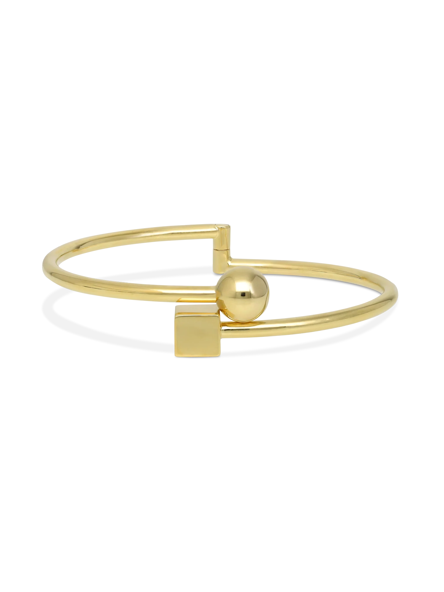 Pulseira rígida banhada a ouro