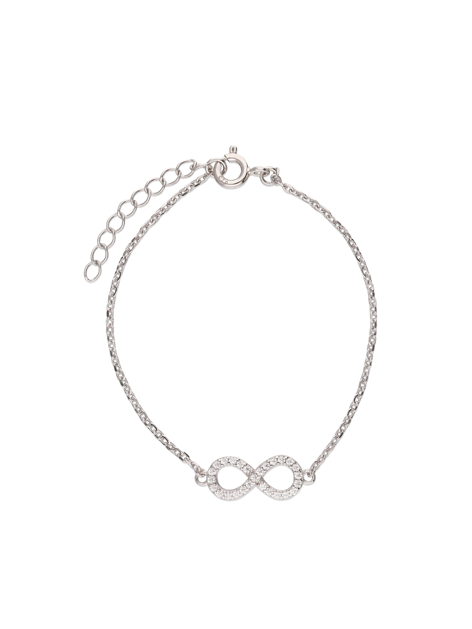 Pulseira delicada em prata 925 com zircónia