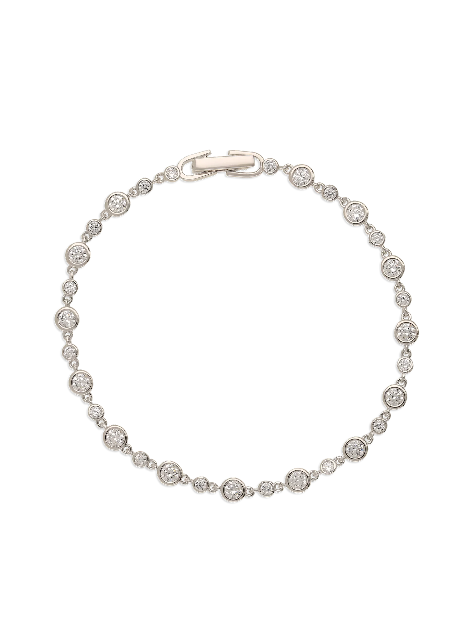 Pulseira de ténis em prata 925 com zircónia