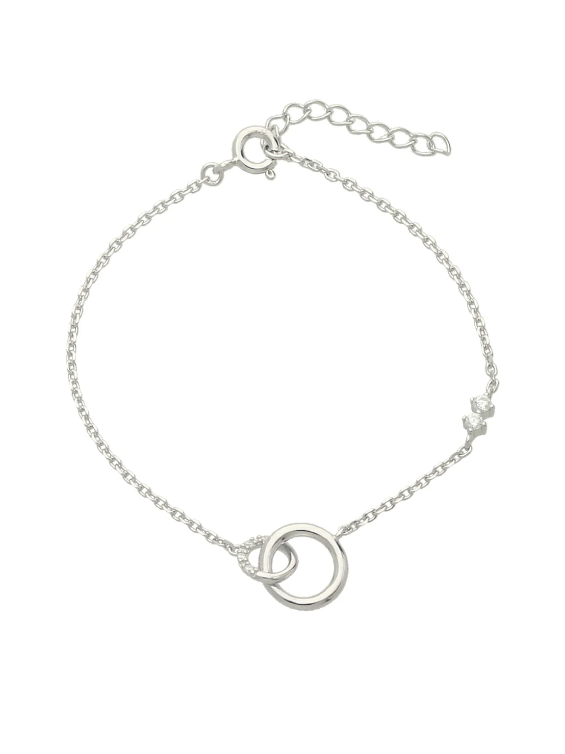 Pulseira delicada em prata 925 com zircónias