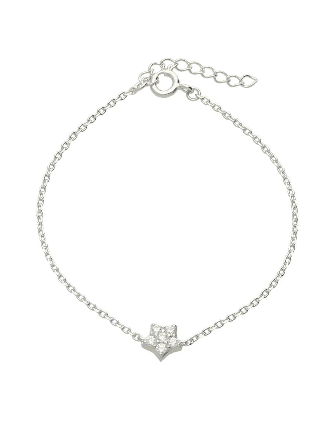 Pulseira delicada em prata 925 com zircónia