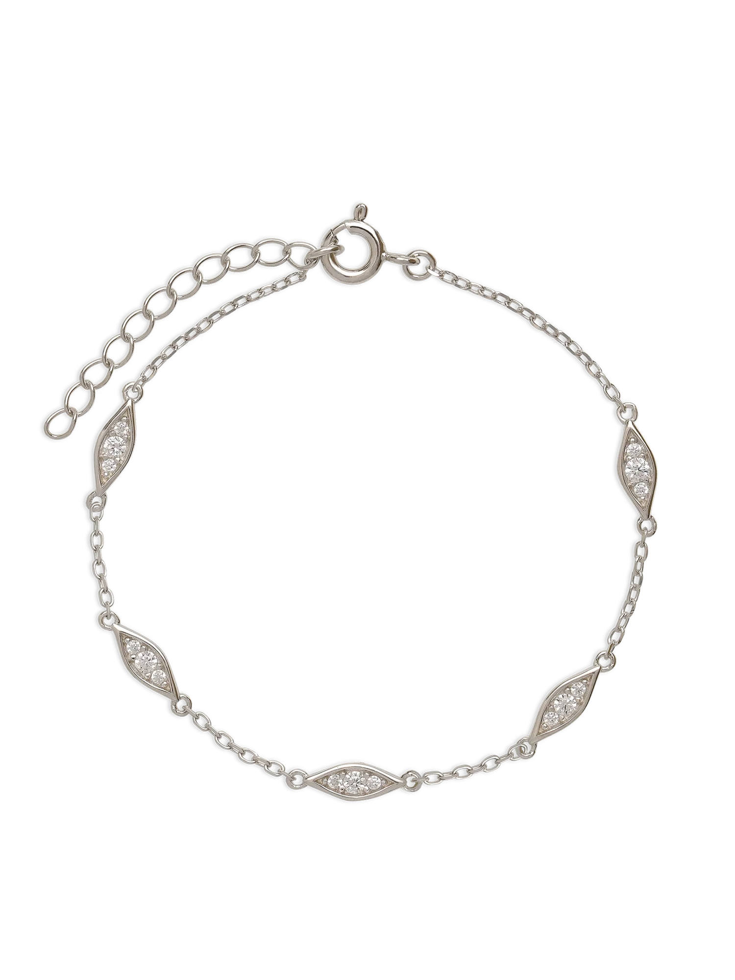 Pulseira delicada em prata 925 com zircónias