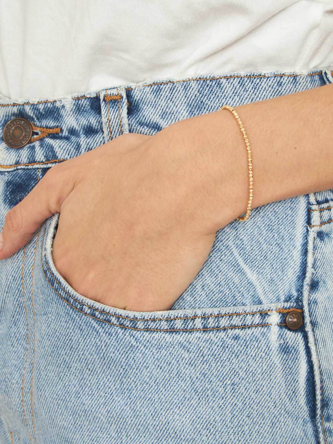 Pulseira delicada banhado a ouro - Image 2