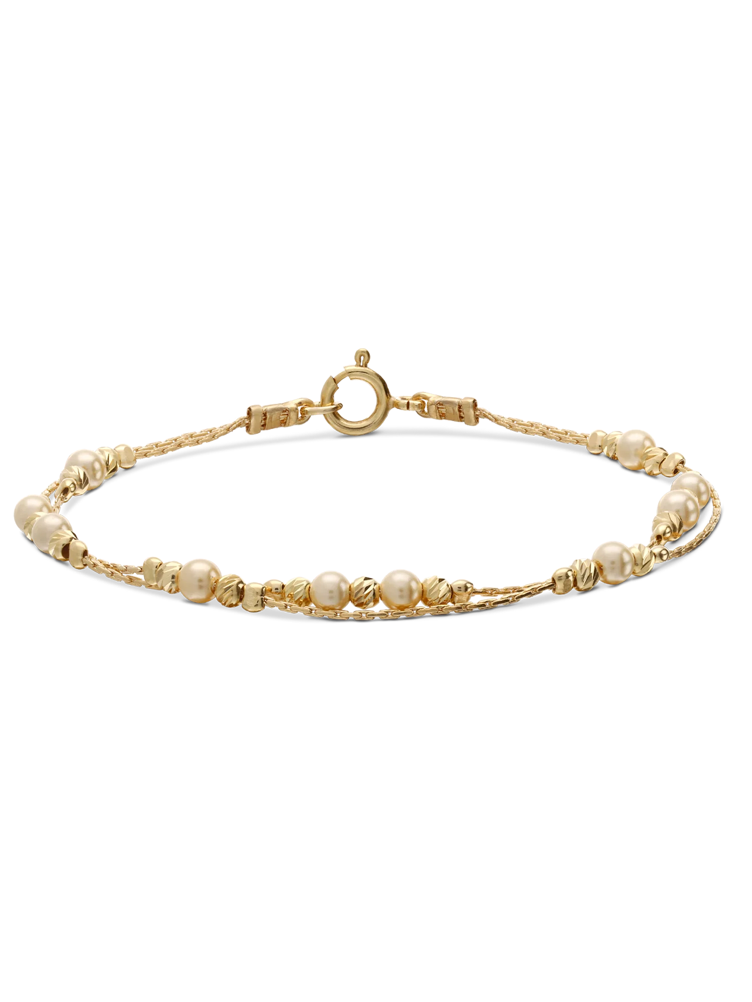 Pulseira delicada banhada a ouro com swarovski