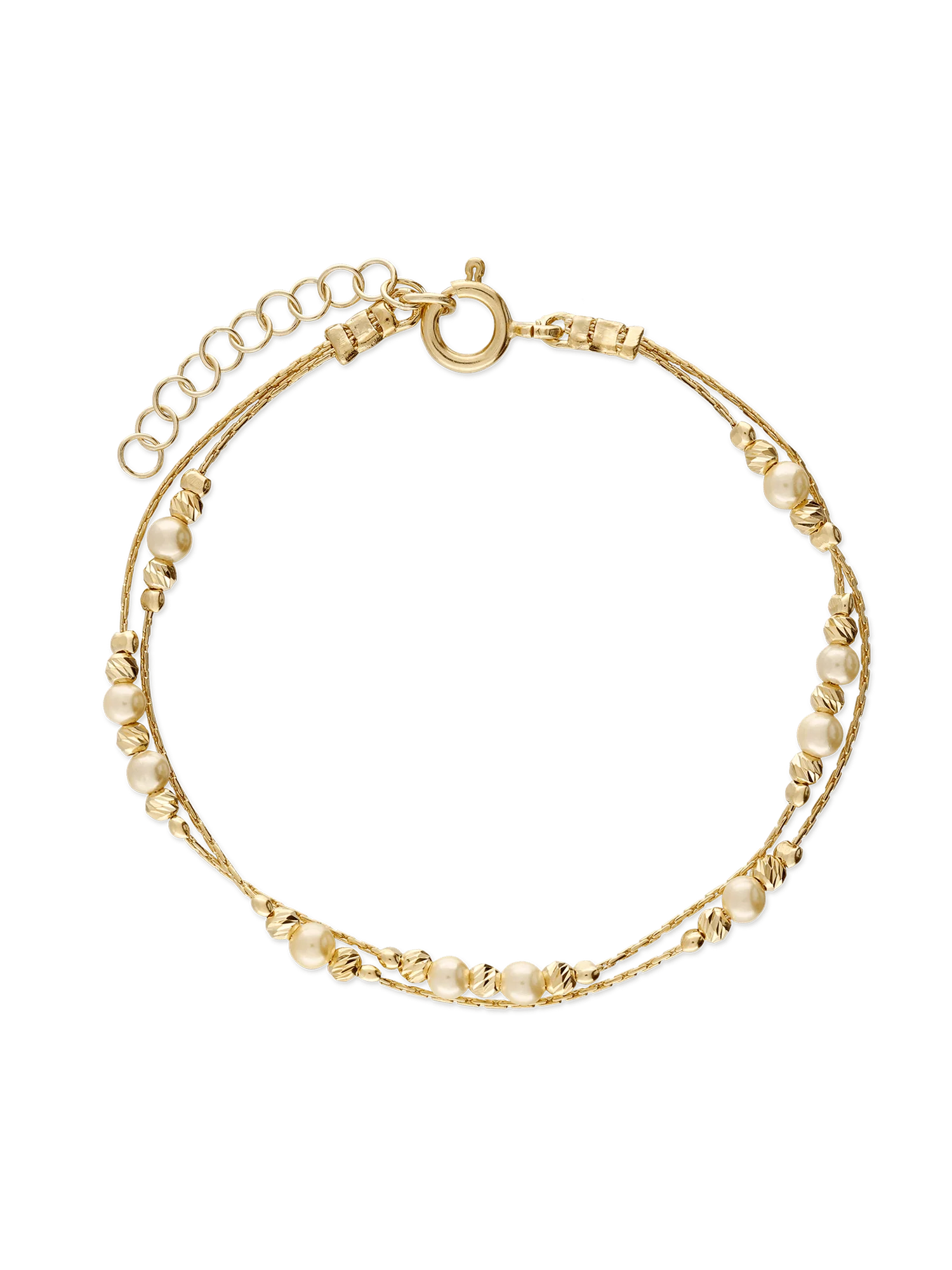 Pulseira delicada banhada a ouro com swarovski - Image 2