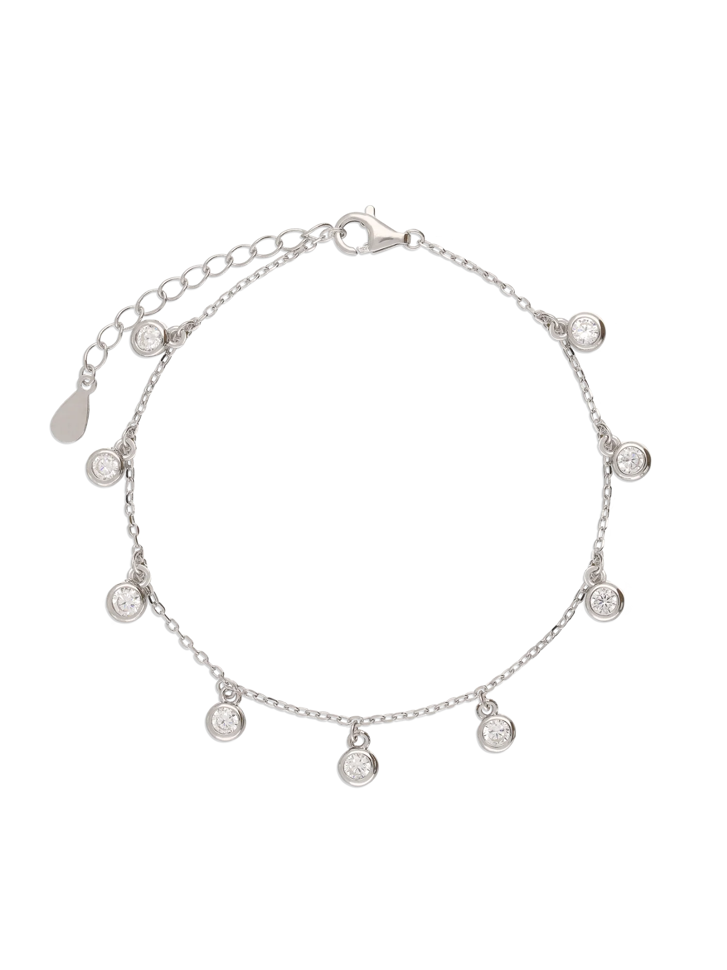 Pulseira em prata 925 com zircónia