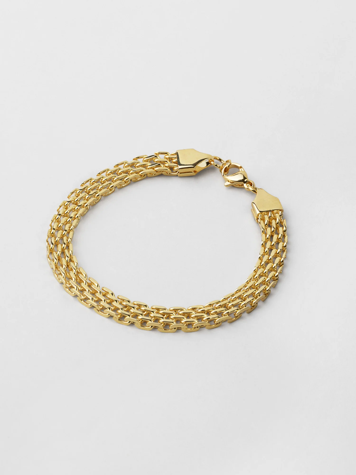 Pulseira em aço inoxidável banhada a ouro - Image 3