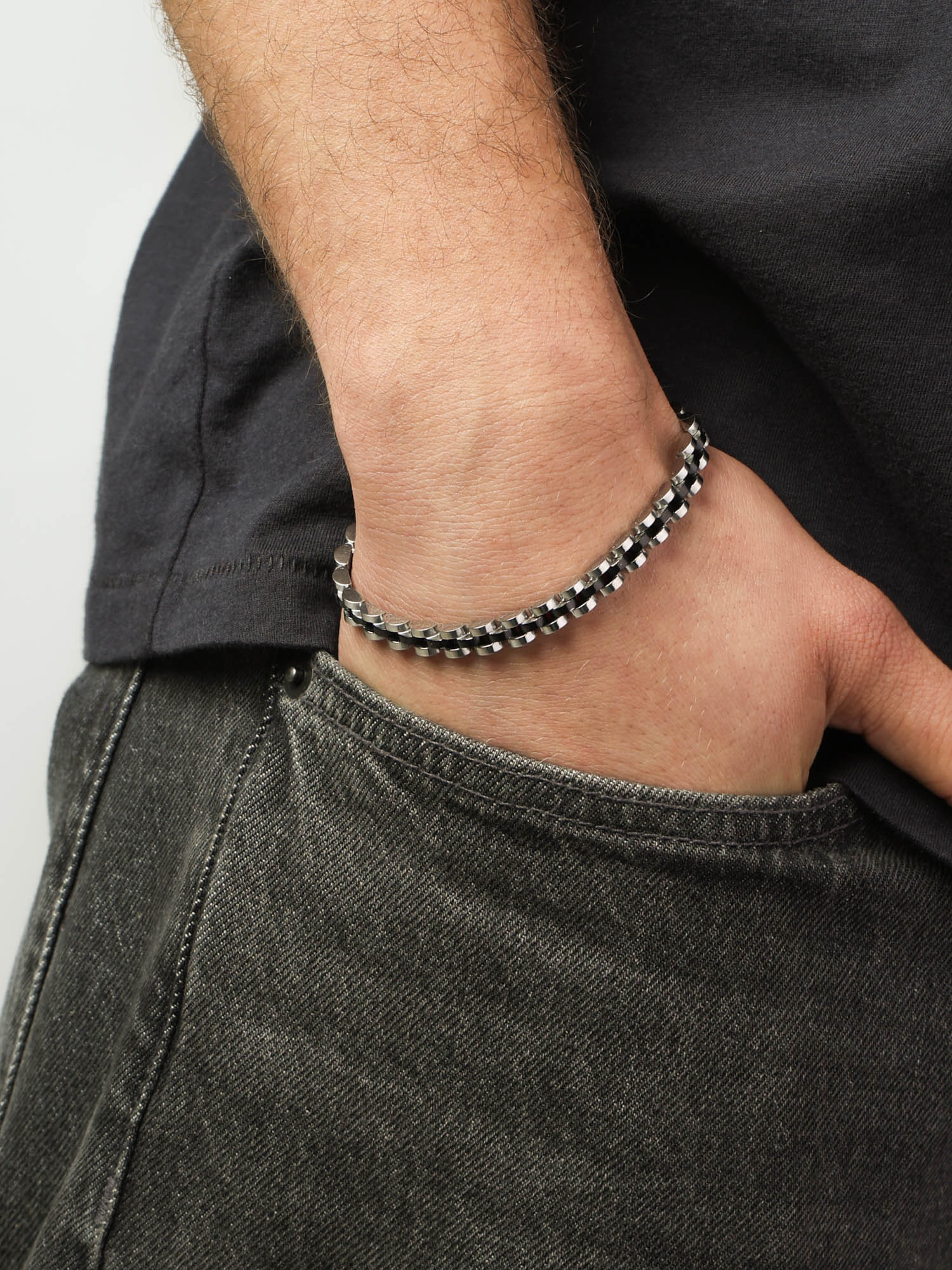Pulseira masculina em aço inoxidável - Image 3