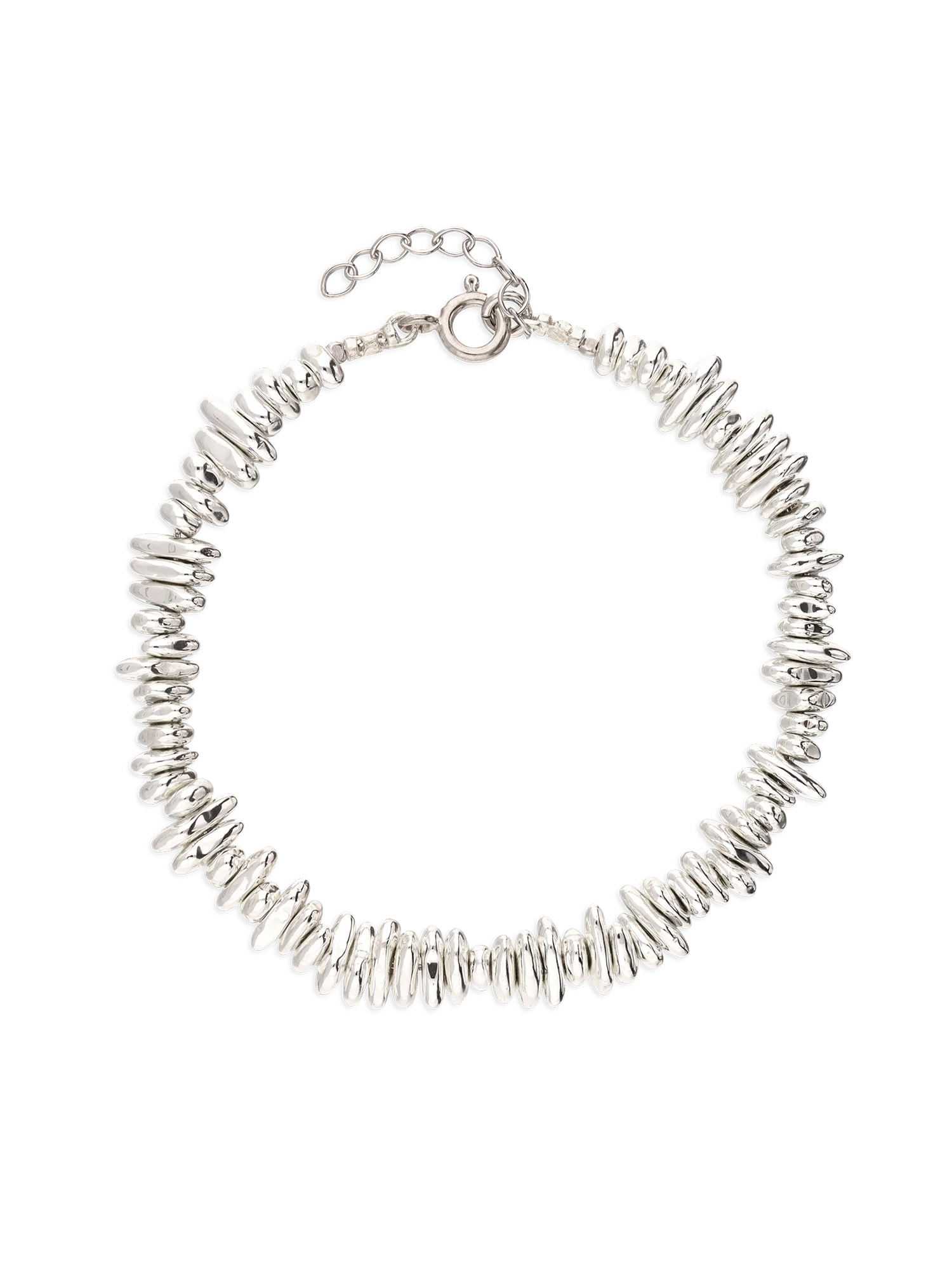 Pulseira em prata 925 com pedras de hematita com metais e hematite - Image 2