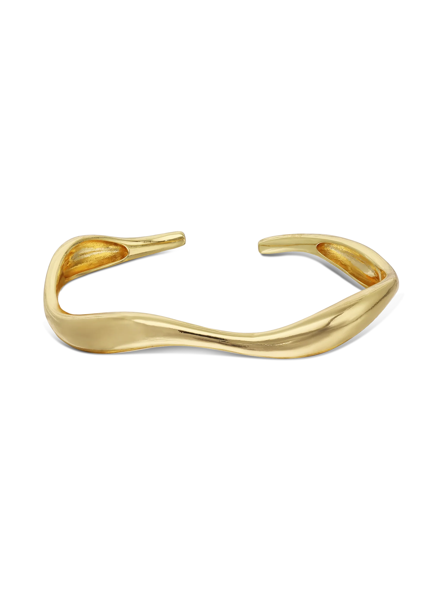 Pulseira rígida banhada a ouro