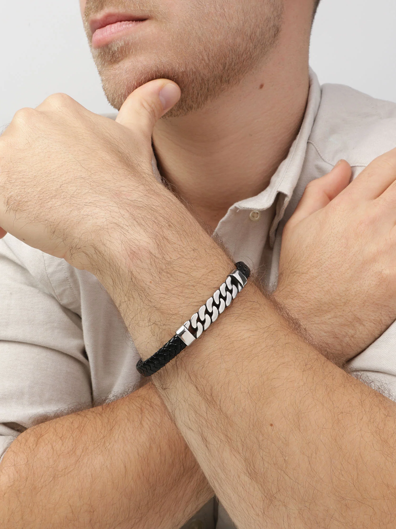 Pulseira masculina em aço inoxidável - Image 3