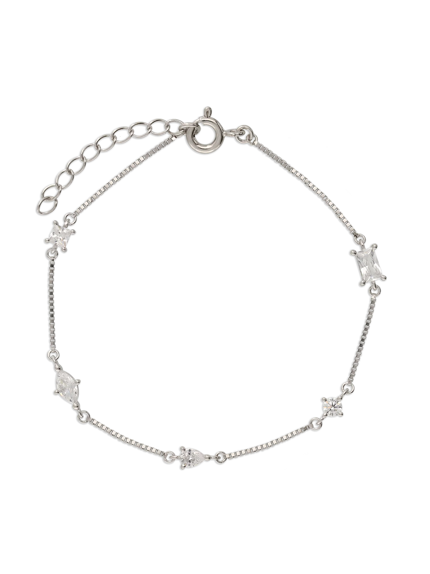 Pulseira em prata 925 com zircónias