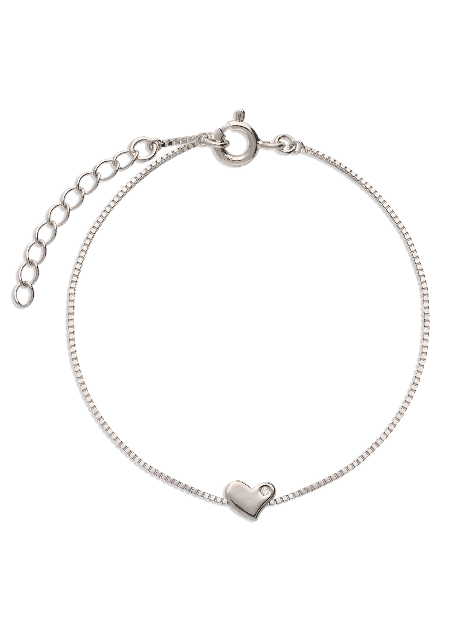 Pulseira delicada em prata 925 com zircónia