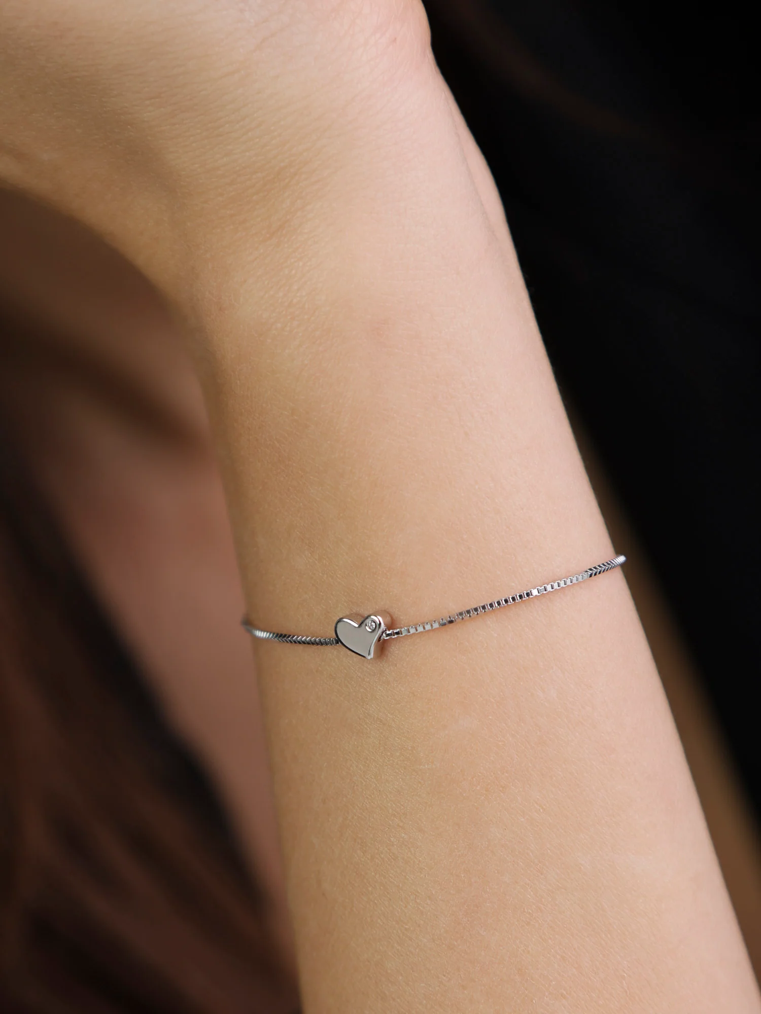 Pulseira delicada em prata 925 com zircónia - Image 2