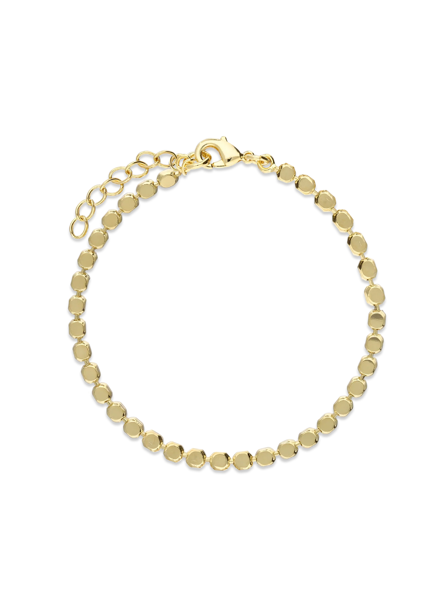 Pulseira de bolinhas banhada a ouro