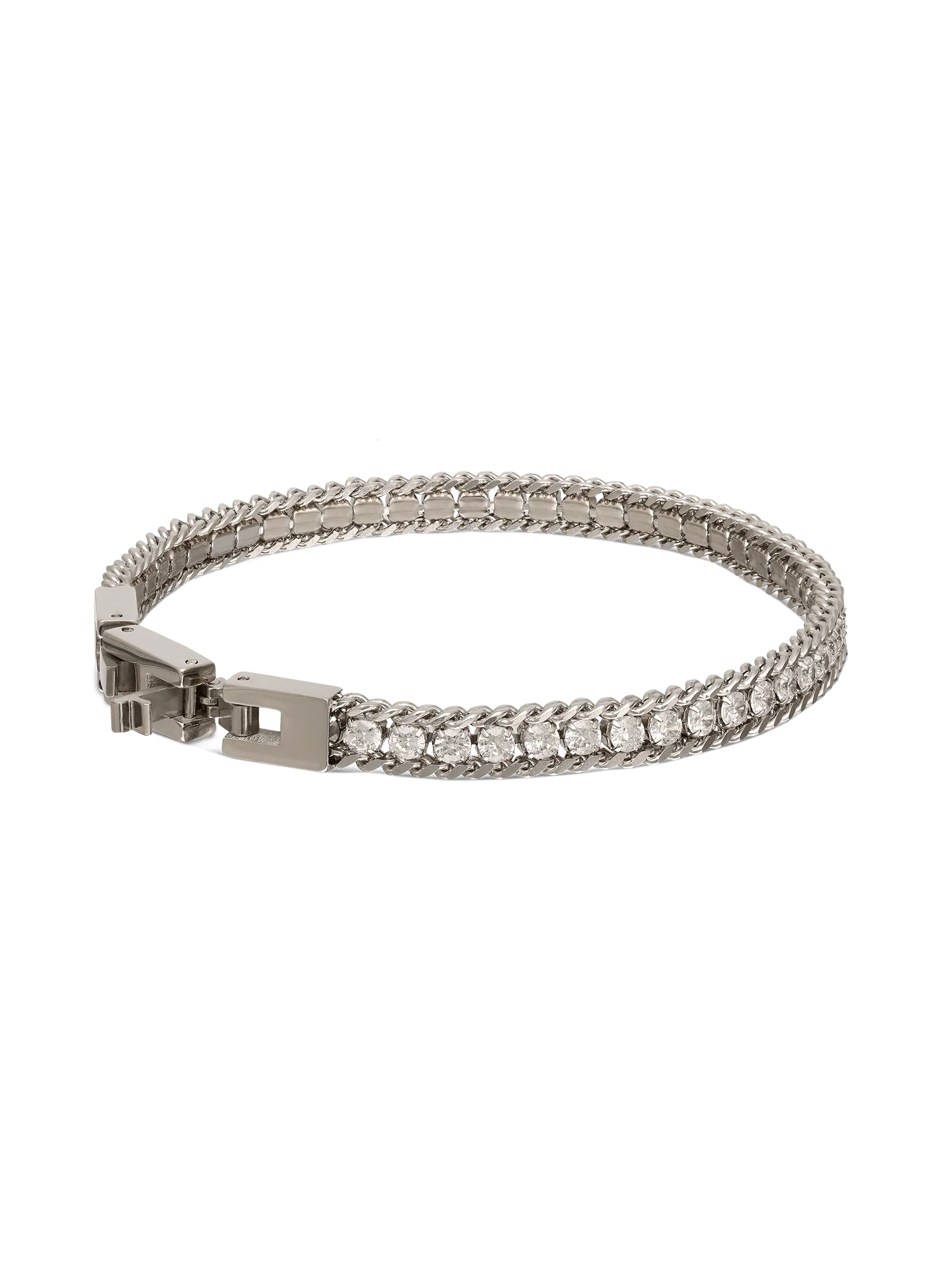 Pulseira masculina em aço inoxidável com zircónia - Image 2