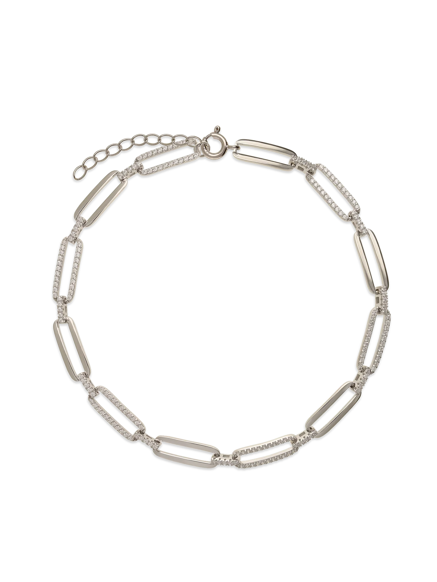 Pulseira em prata 925 com zircónia