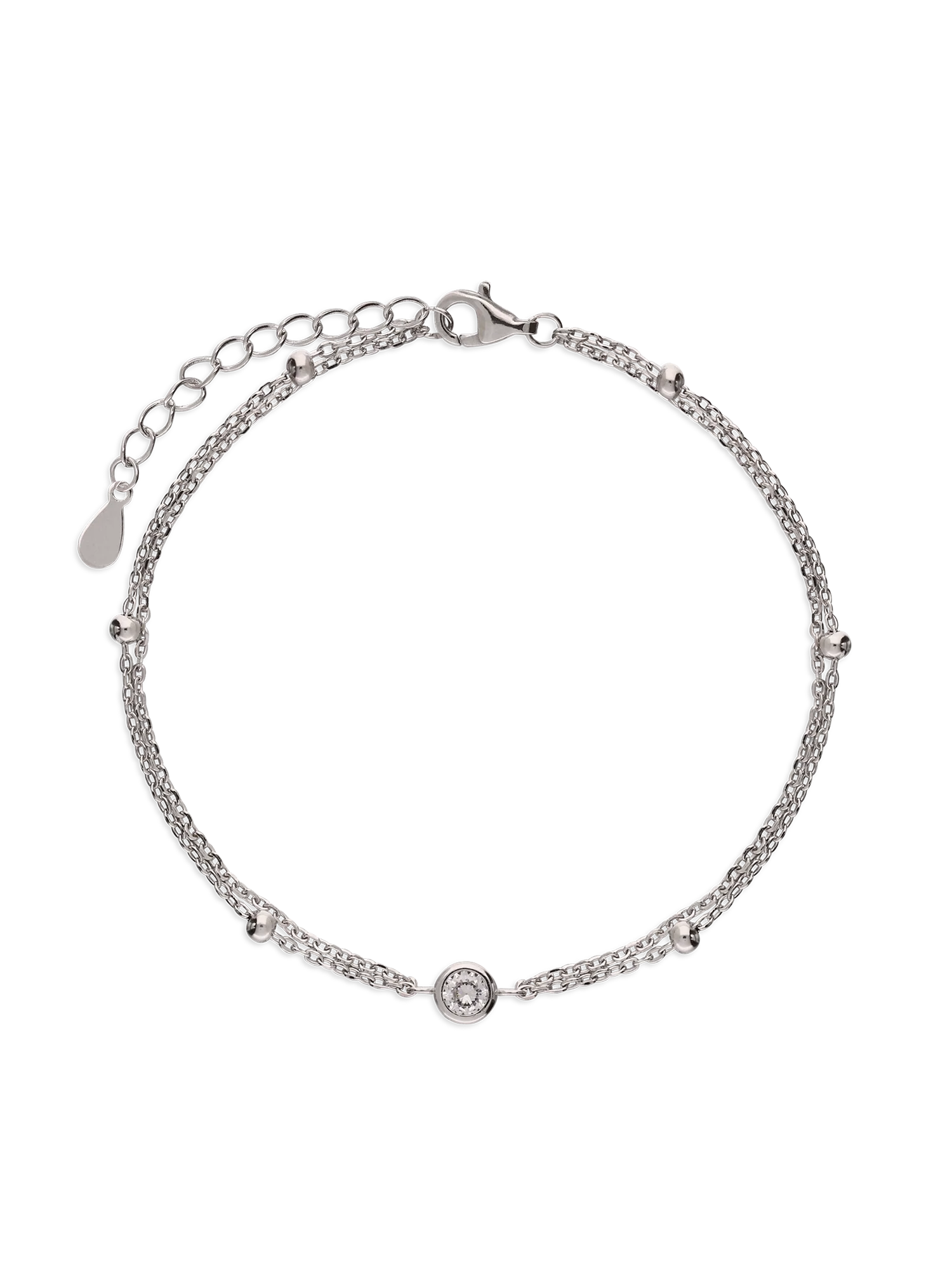 Pulseira em prata 925 com zircónia