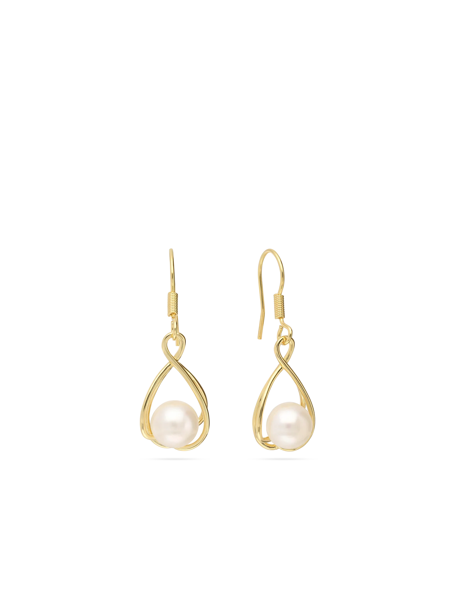 Pendentes banhado a ouro com pérola