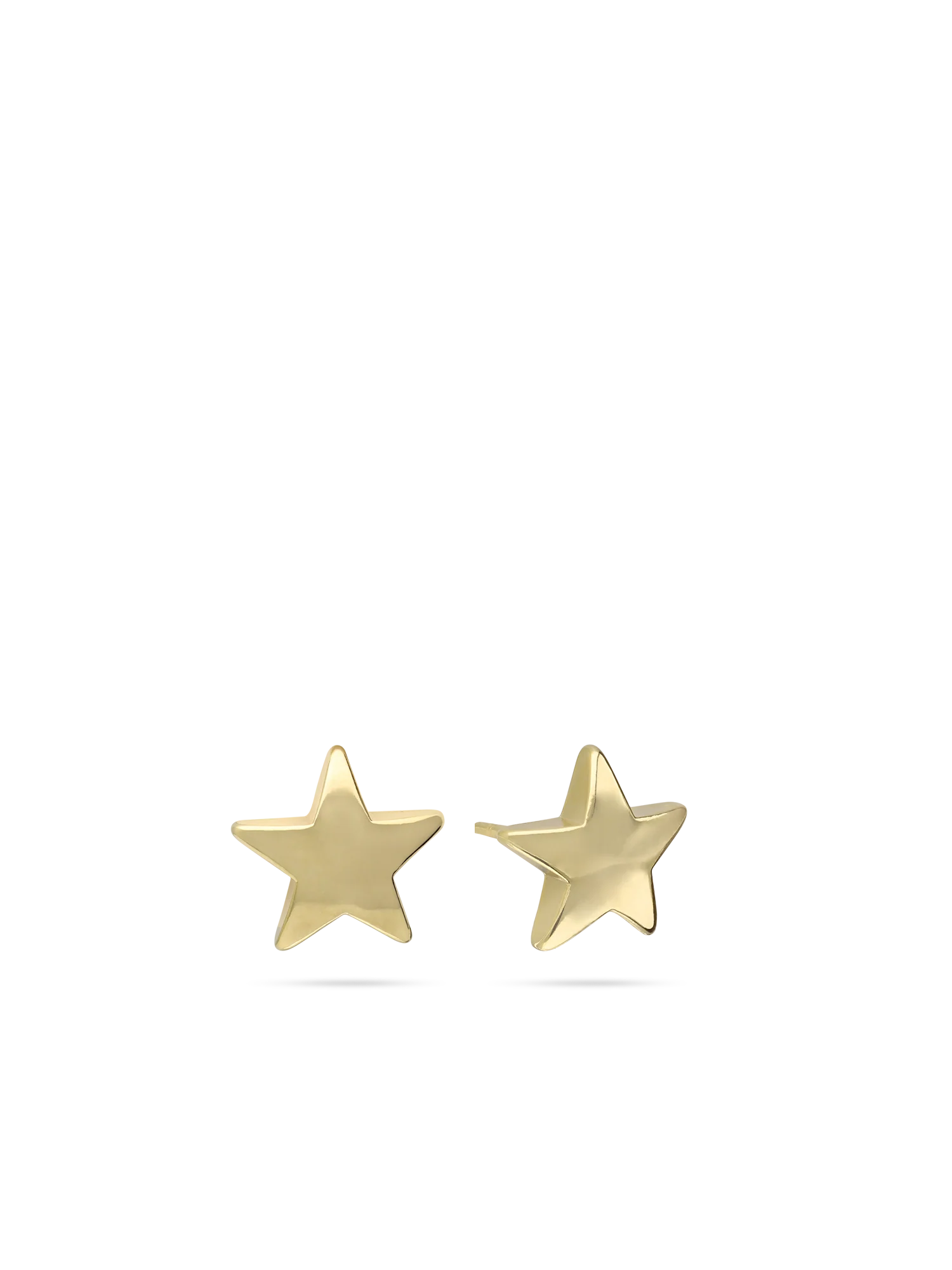 Brincos de placa estrela banhado a ouro