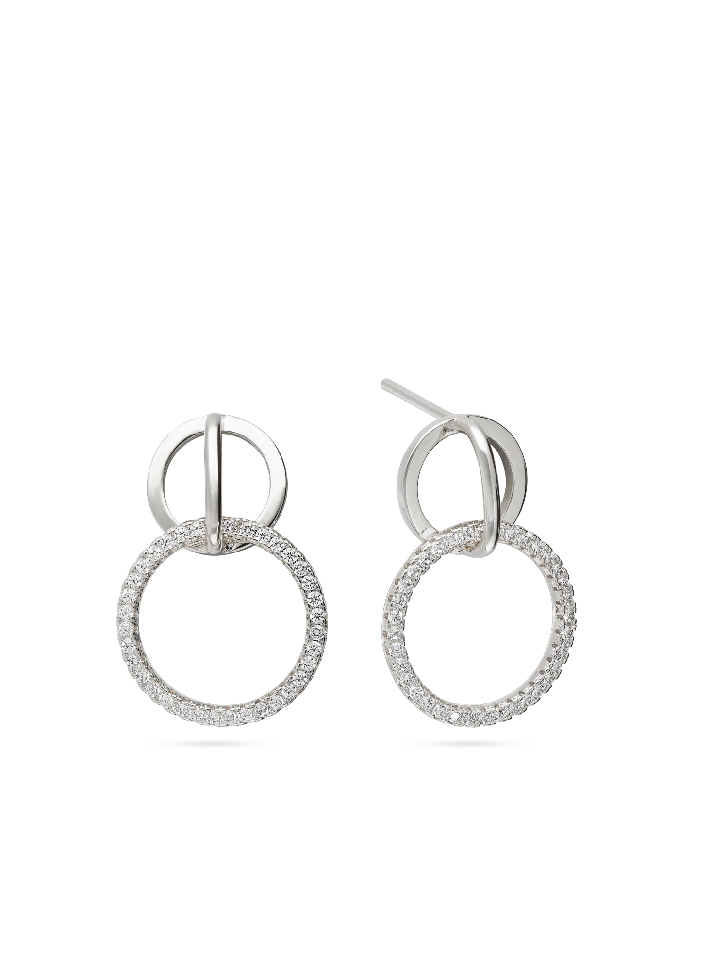 Pendentes em prata 925 com zircónias