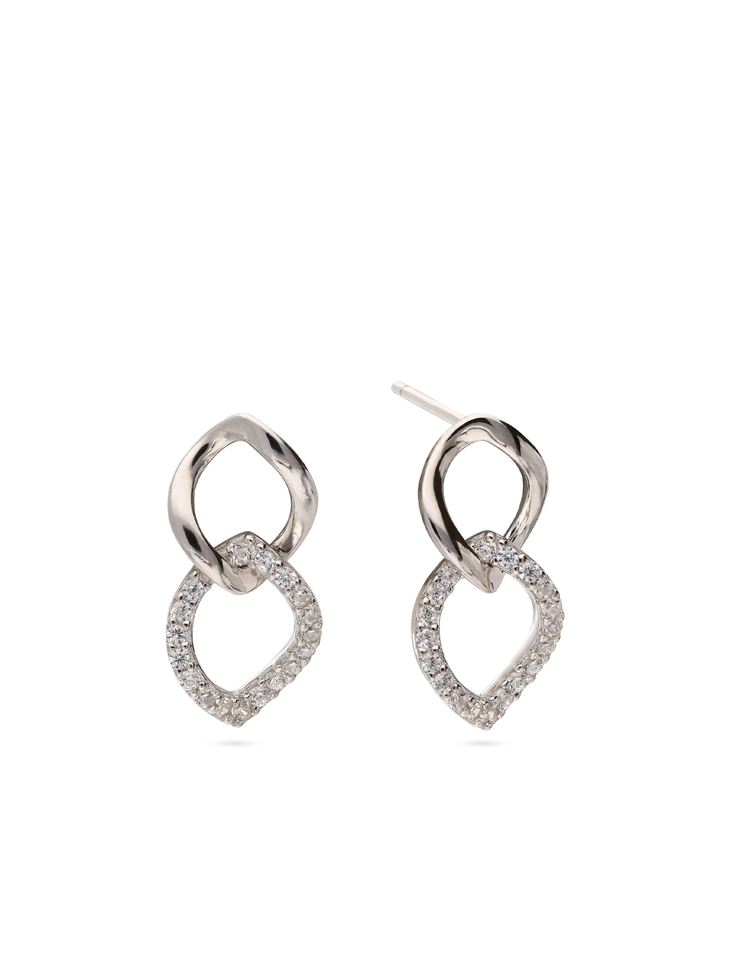 Pendentes em prata 925 com zircónia