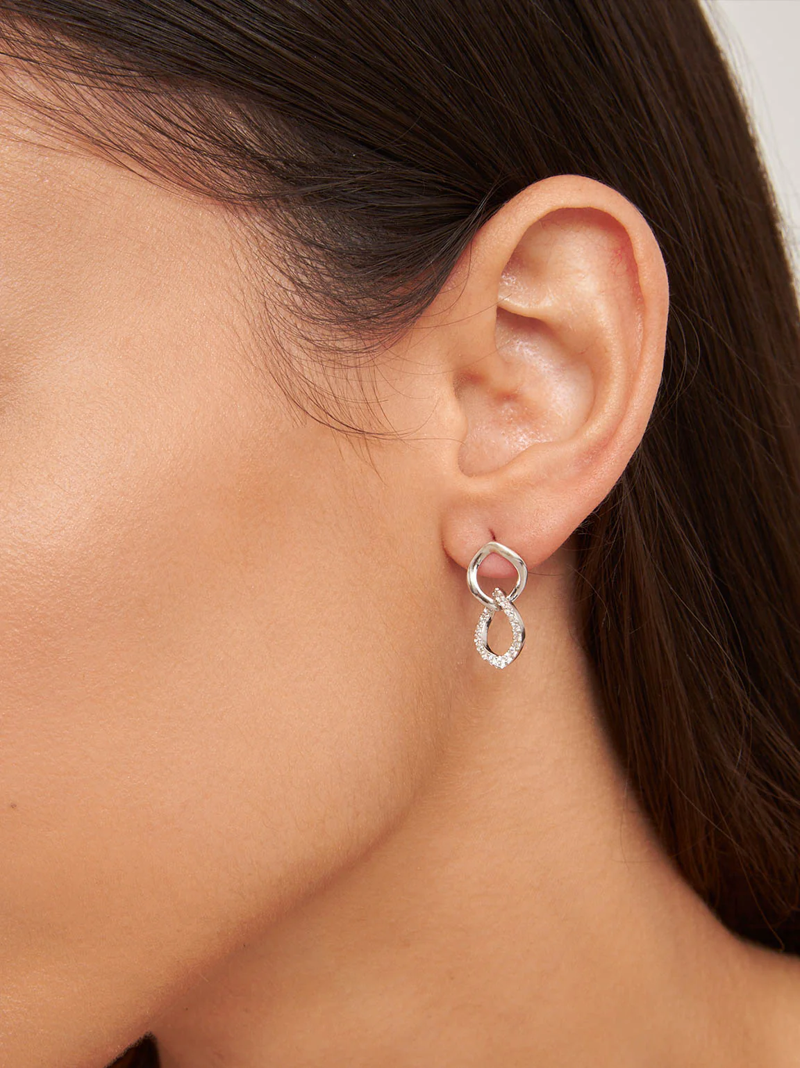 Pendentes em prata 925 com zircónia - Image 2