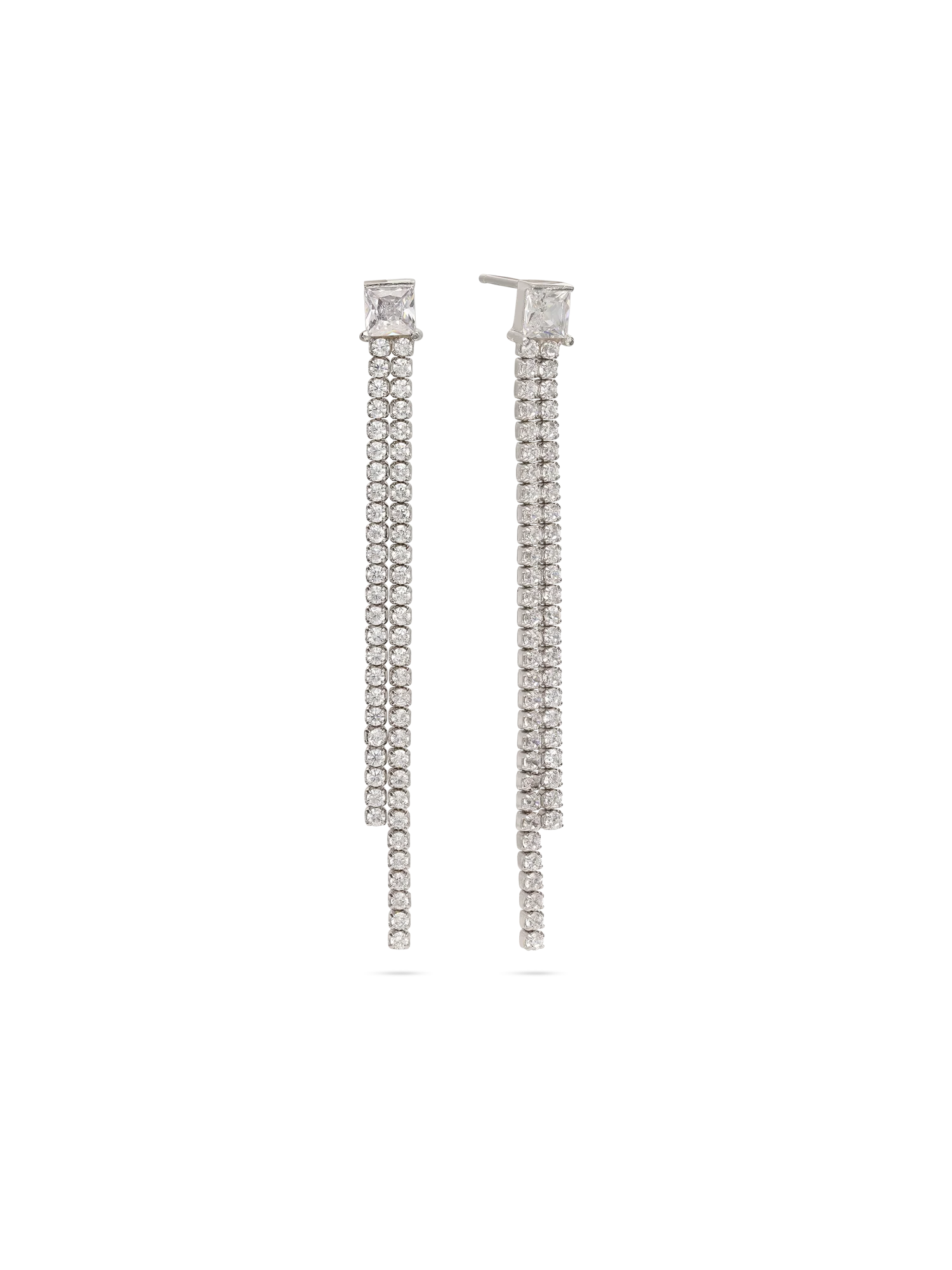 Pendentes em prata 925 com zircónia