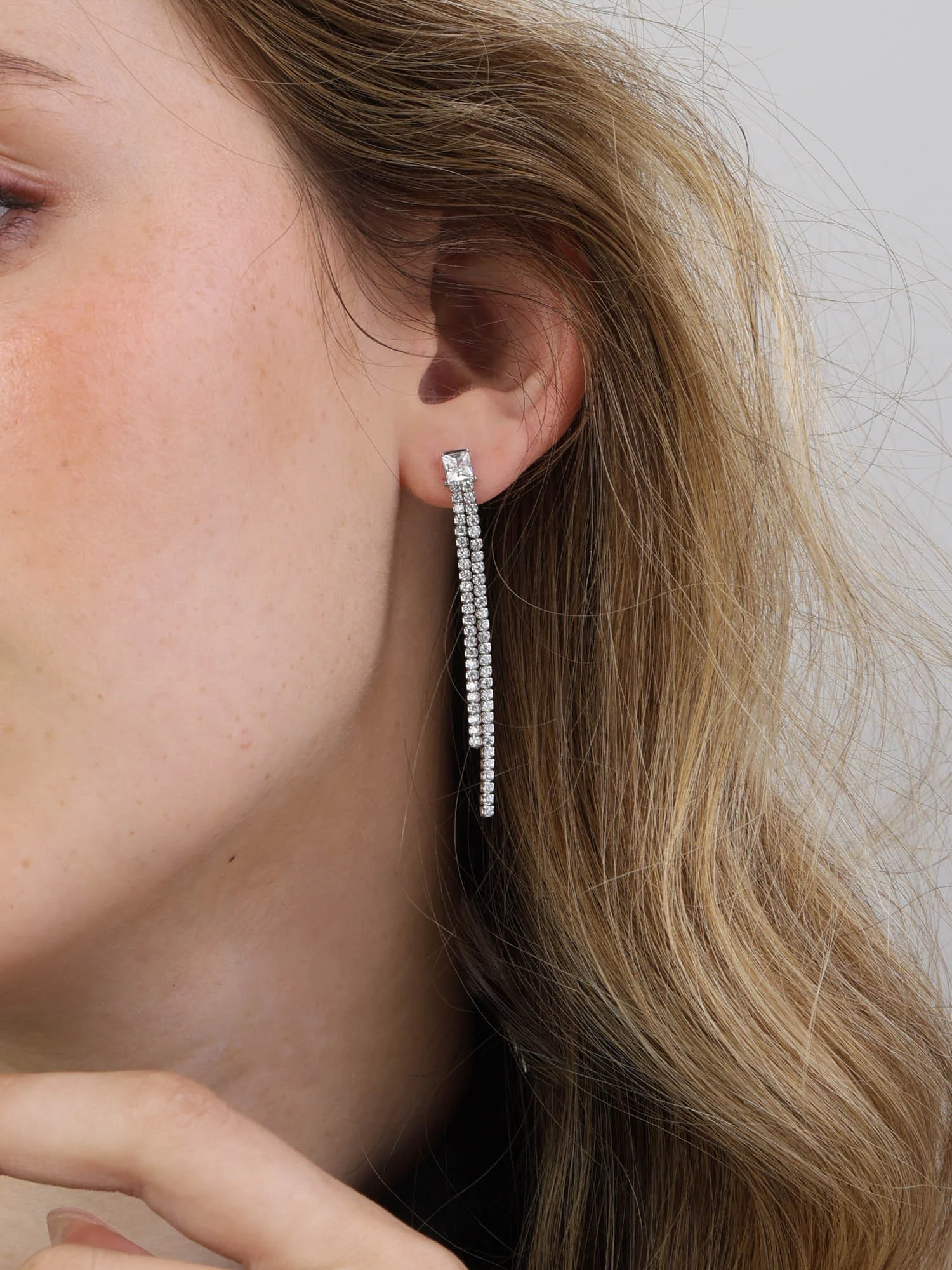 Pendentes em prata 925 com zircónia - Image 3
