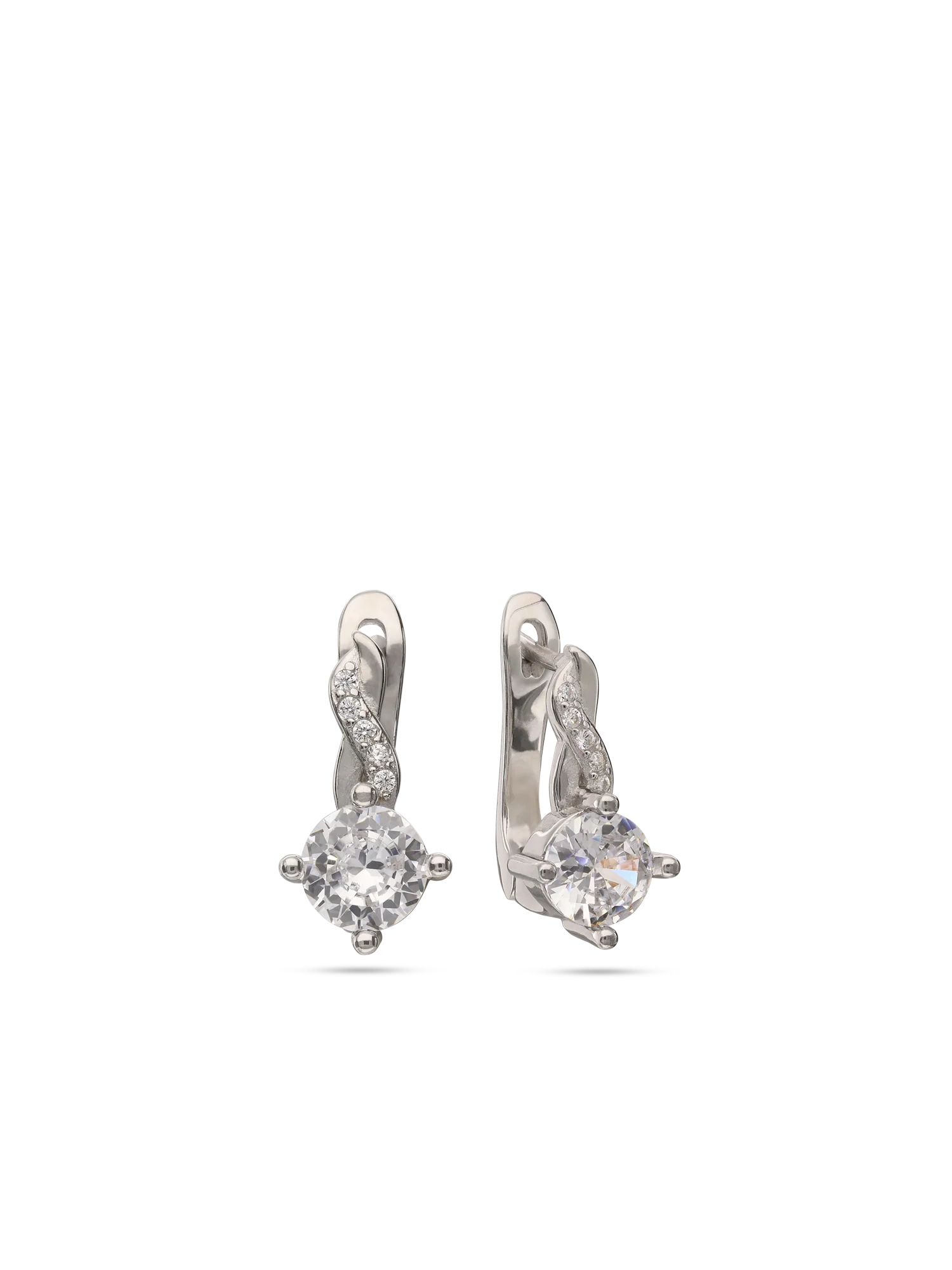 Pendentes em prata 925 com zircónia