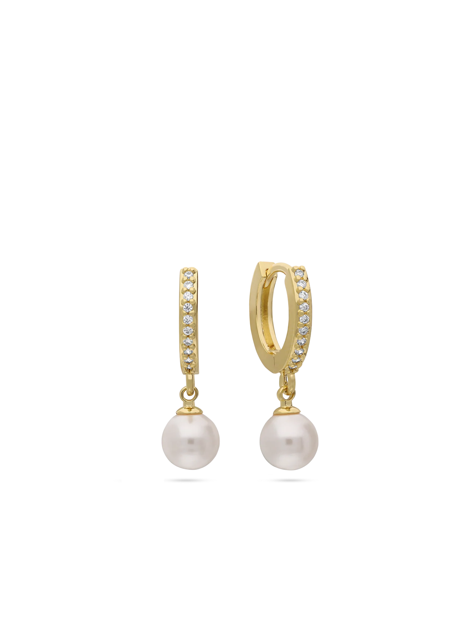 Pendentes banhados a ouro com zircónia e swarovski