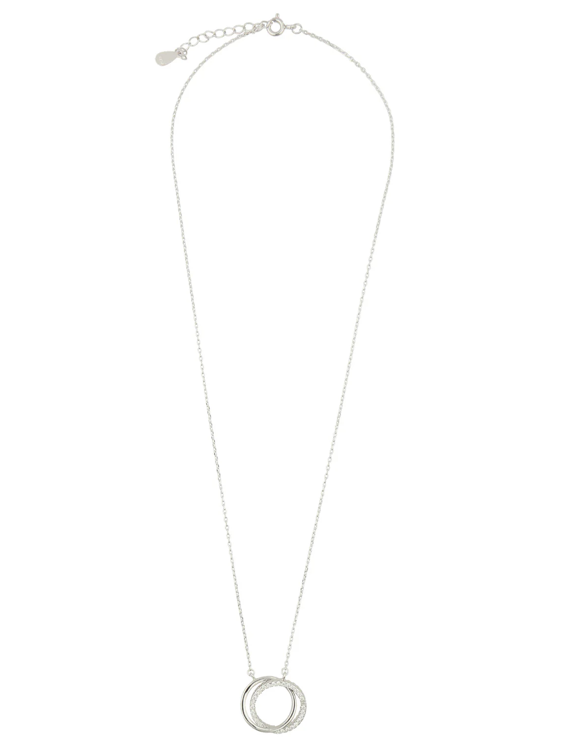 Fio com pendente círculos em prata 925 com zircónias - Image 2