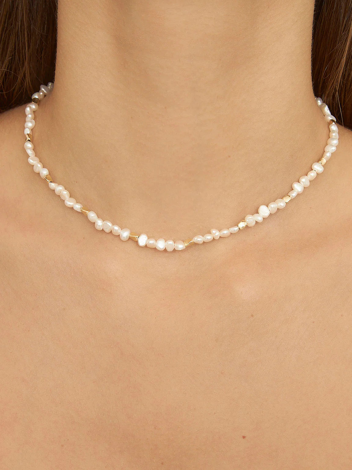 Colar choker banhado a ouro com pérola - Image 2