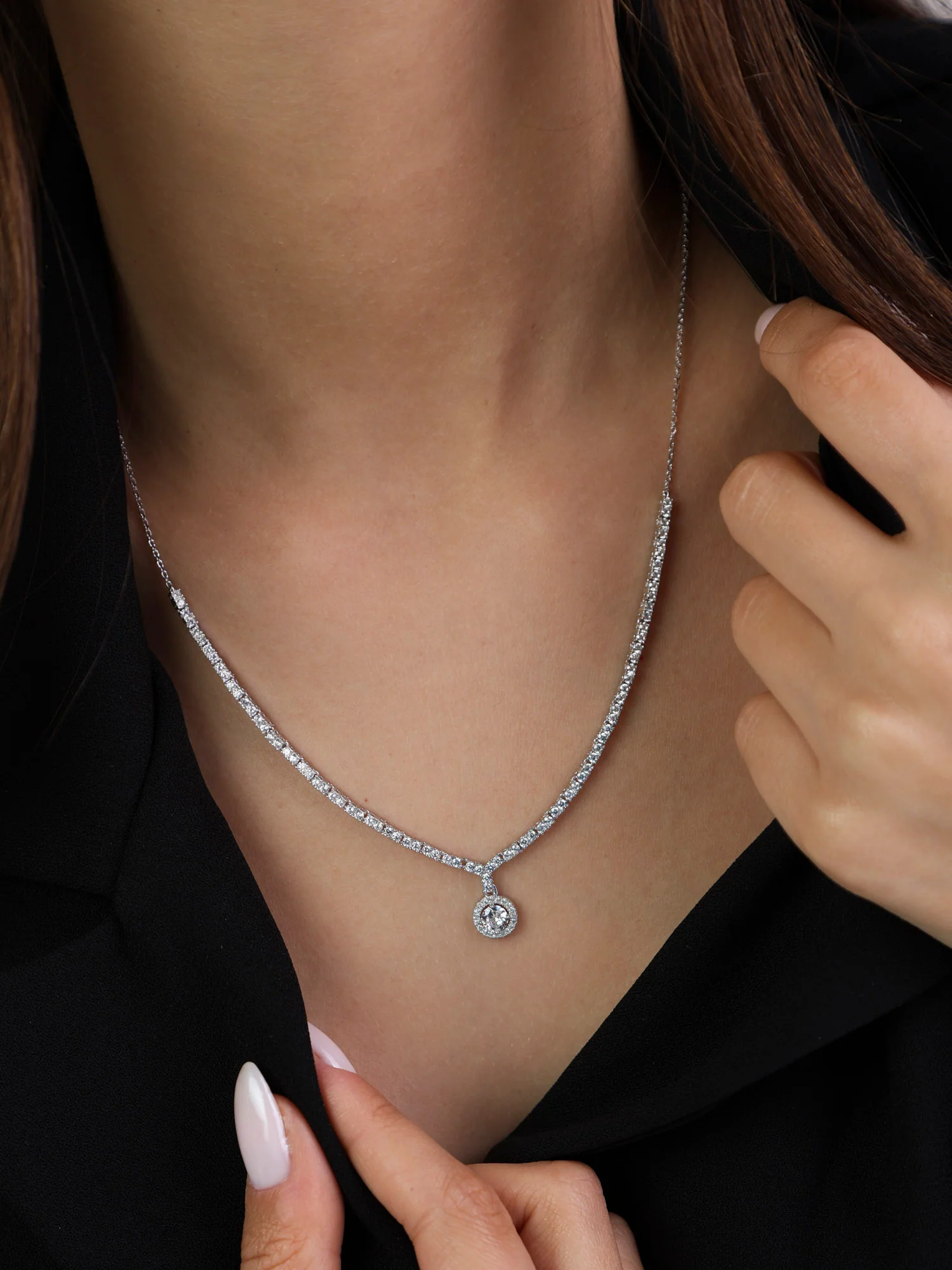 Fio delicado em prata 925 com zircónia - Image 2