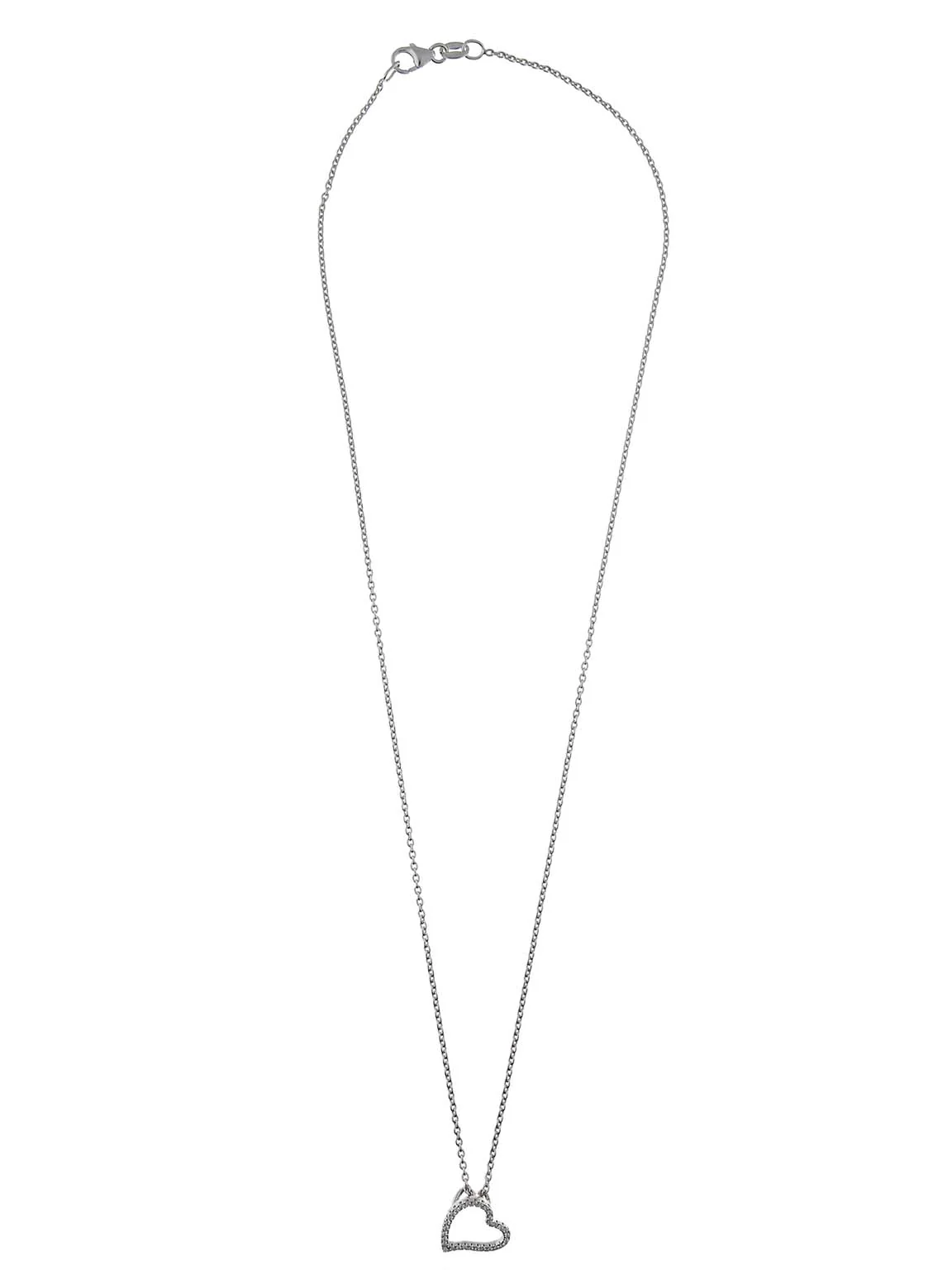 Fio com pendente coração em prata 925 com zircónias - Image 2