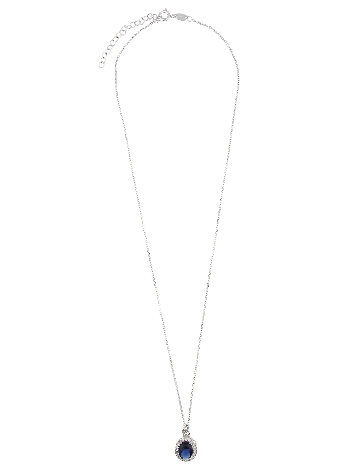 Fio com pendente em prata 925 com zircónia azul - Image 2
