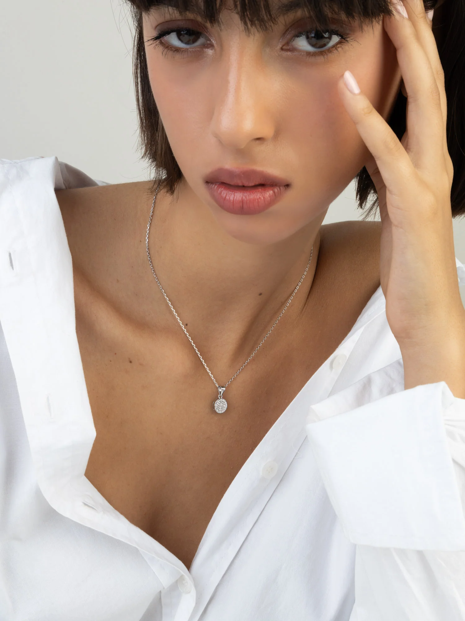 Fio com pendente em prata 925 com zircónia - Image 3