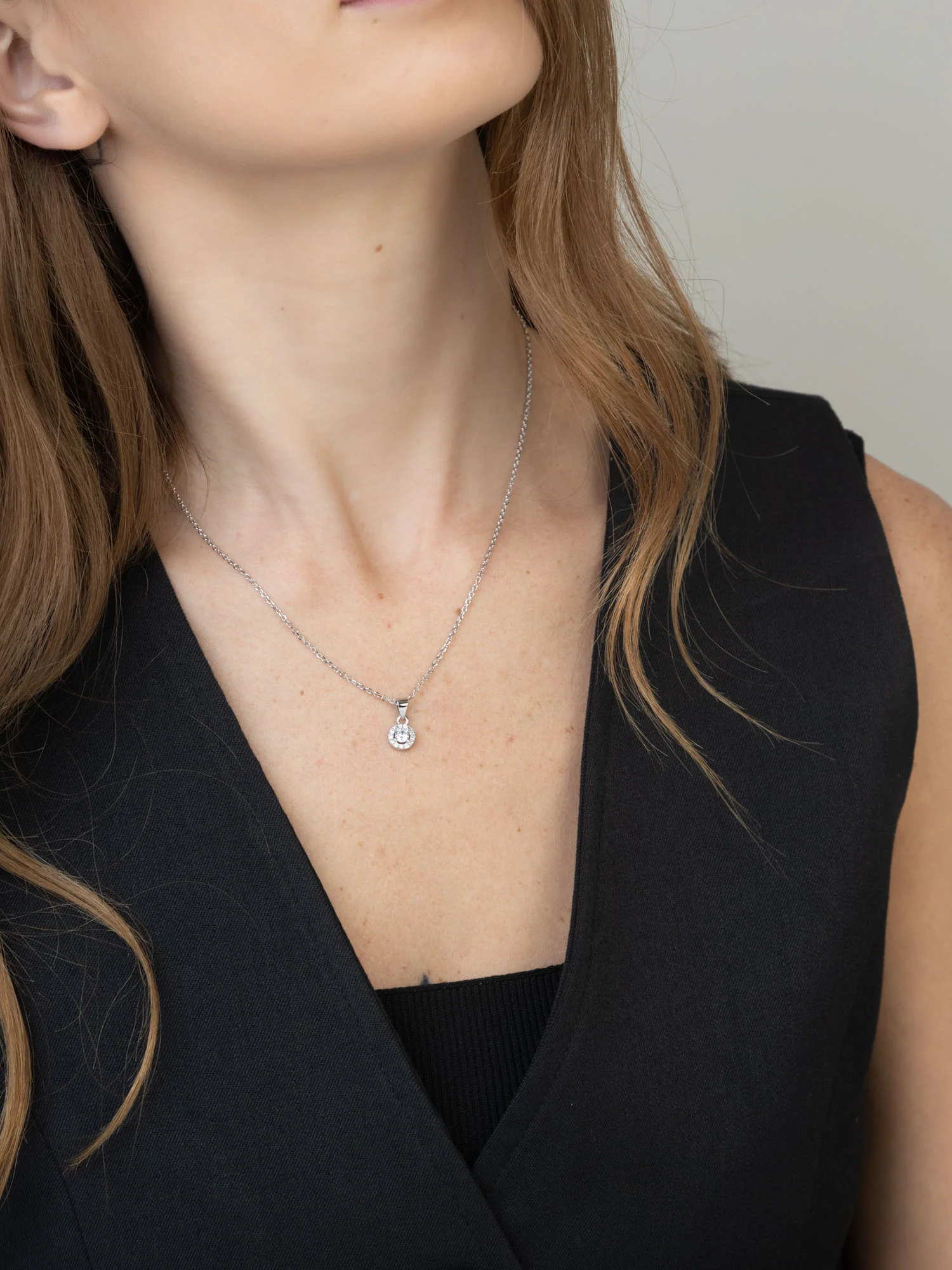 Fio com pendente em prata 925 com zircónias - Image 3