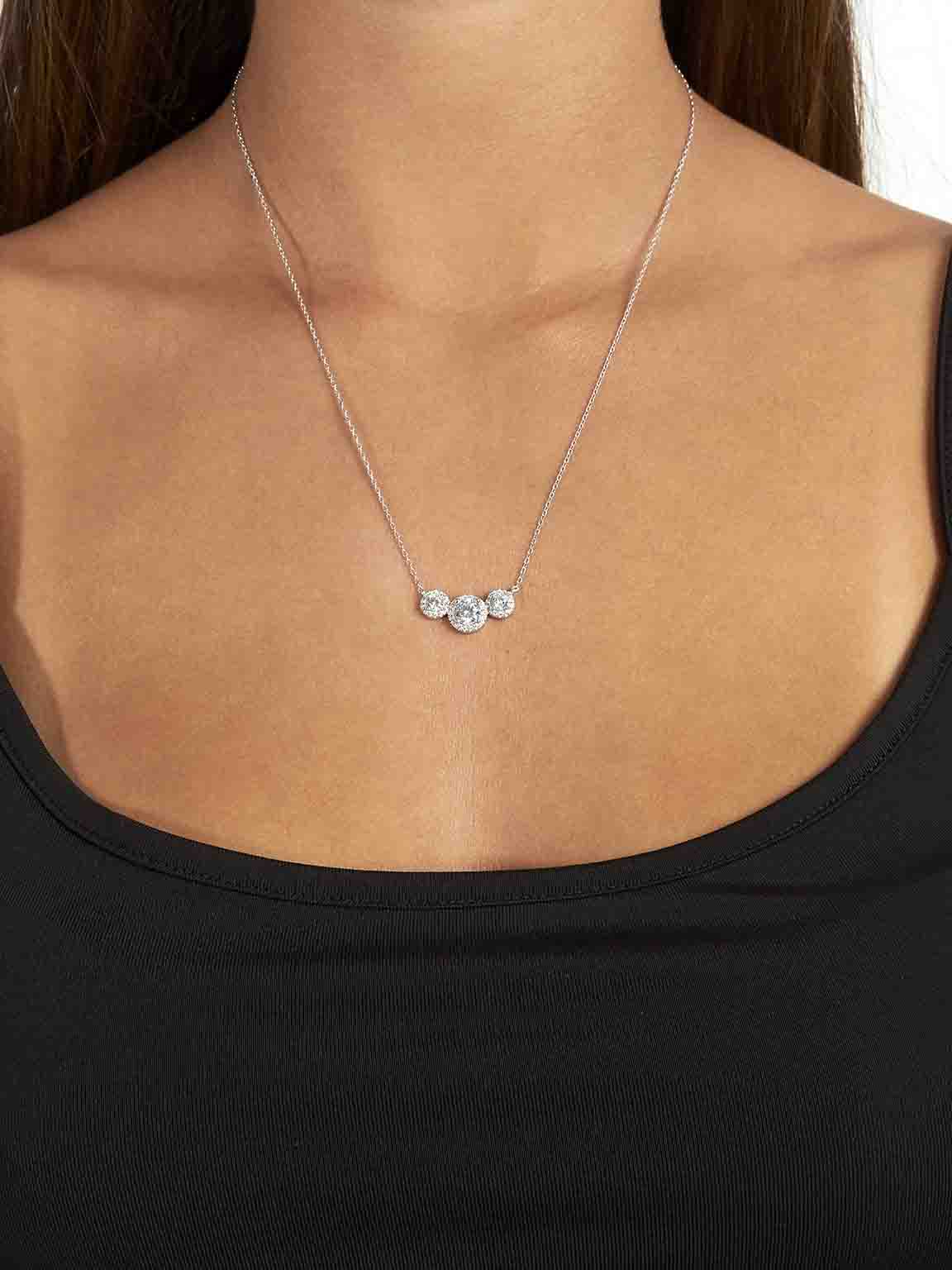 Fio com pendente em prata 925 com zircónia - Image 2