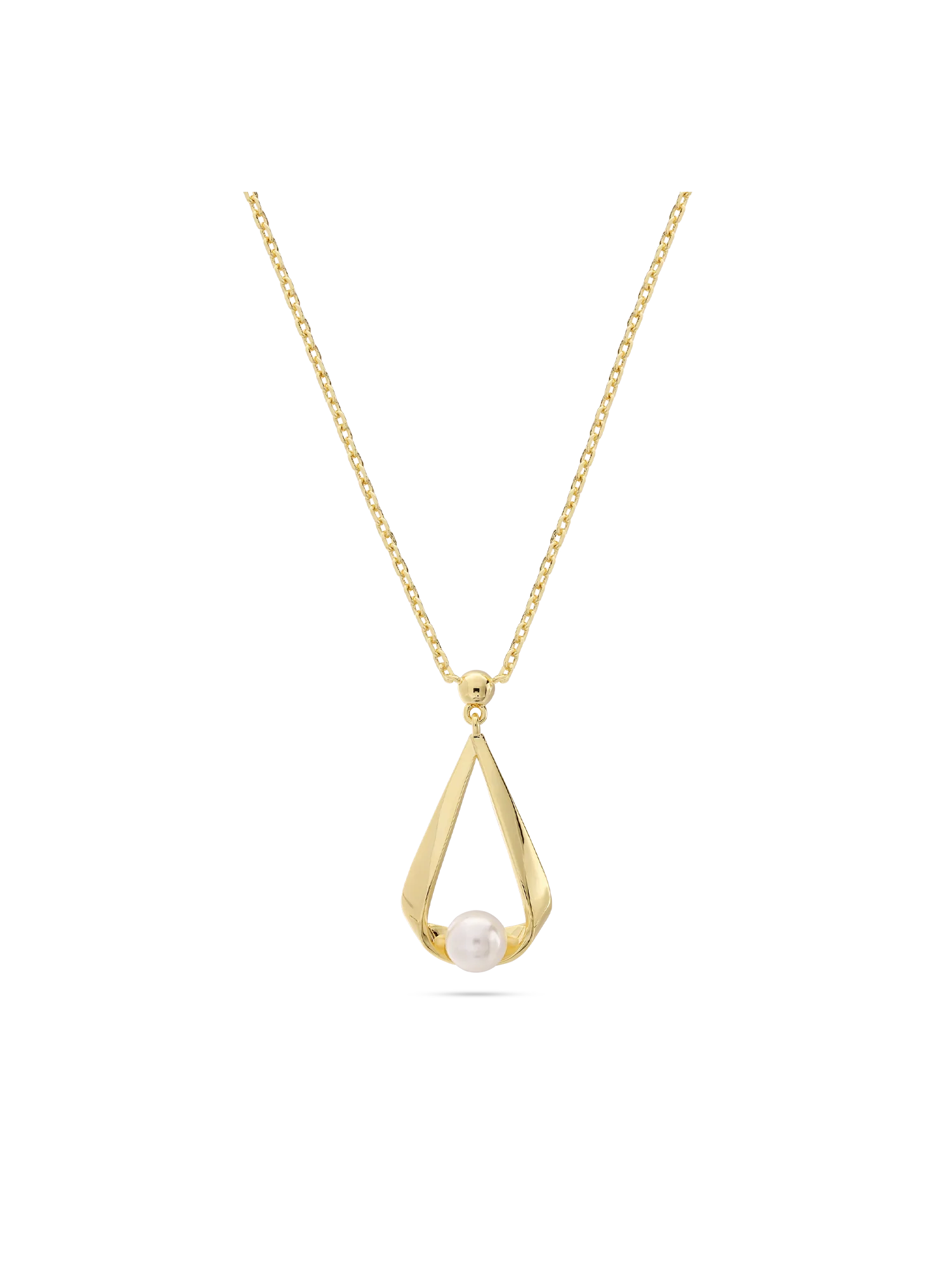Fio com pendente banhado a ouro com swarovski
