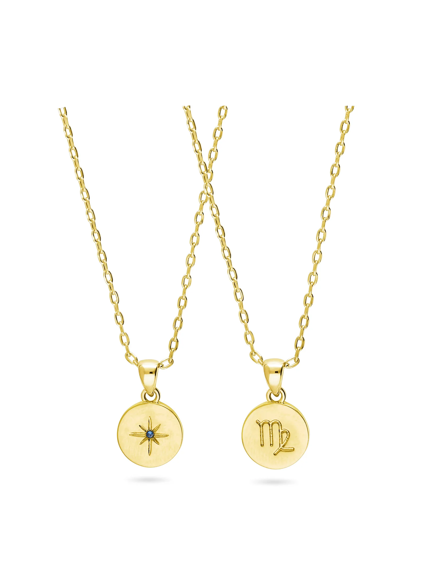 Fio com pendente do signo Virgem banhado a ouro