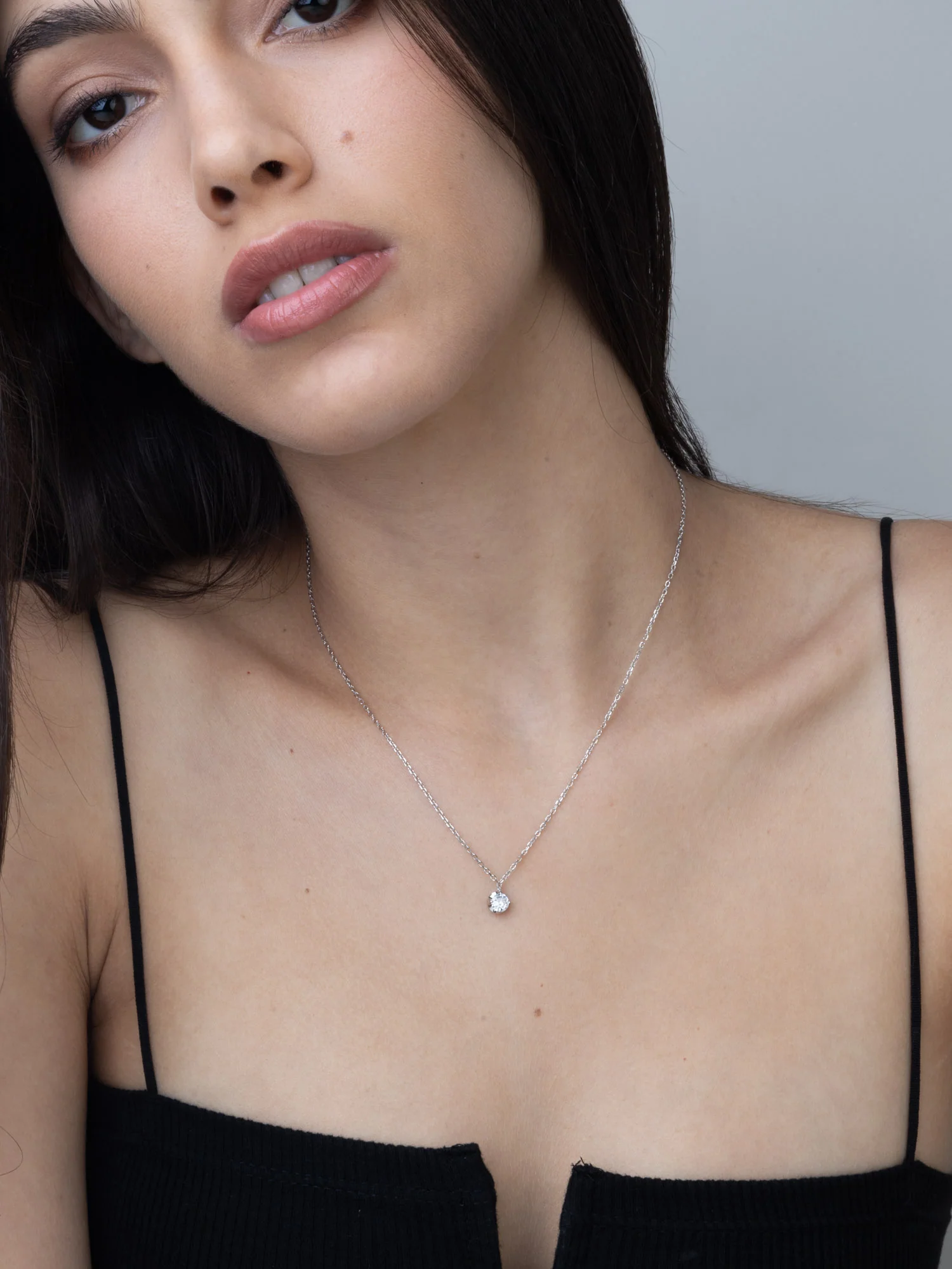 Fio com pendente em prata 925 com zircónia - Image 2