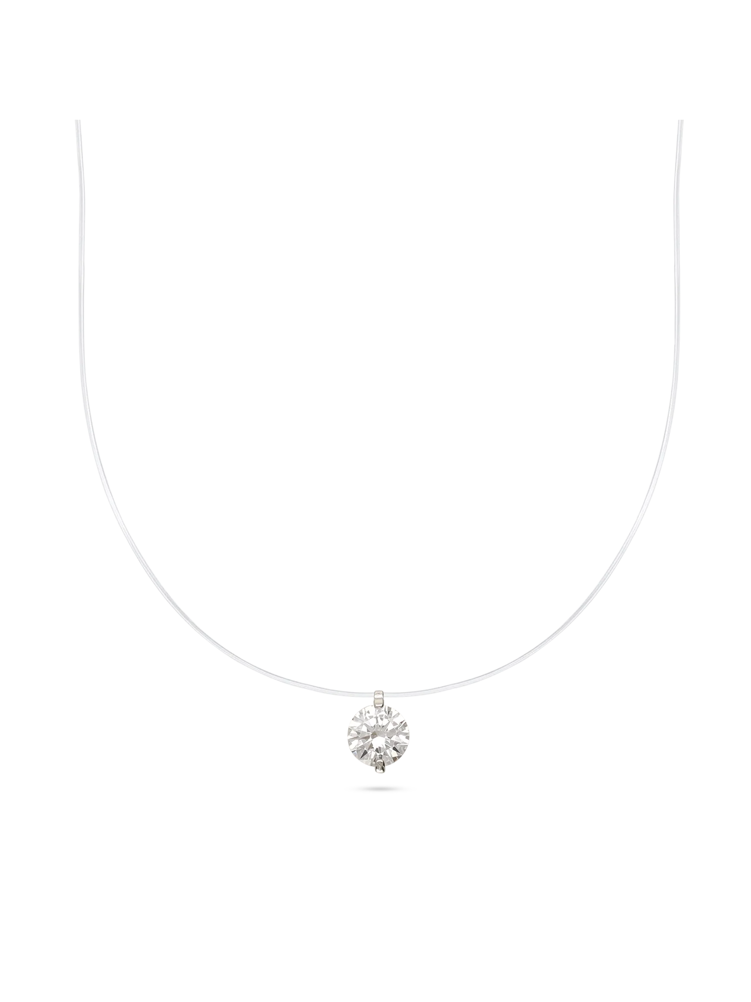Colar choker em prata 925 com zircónia