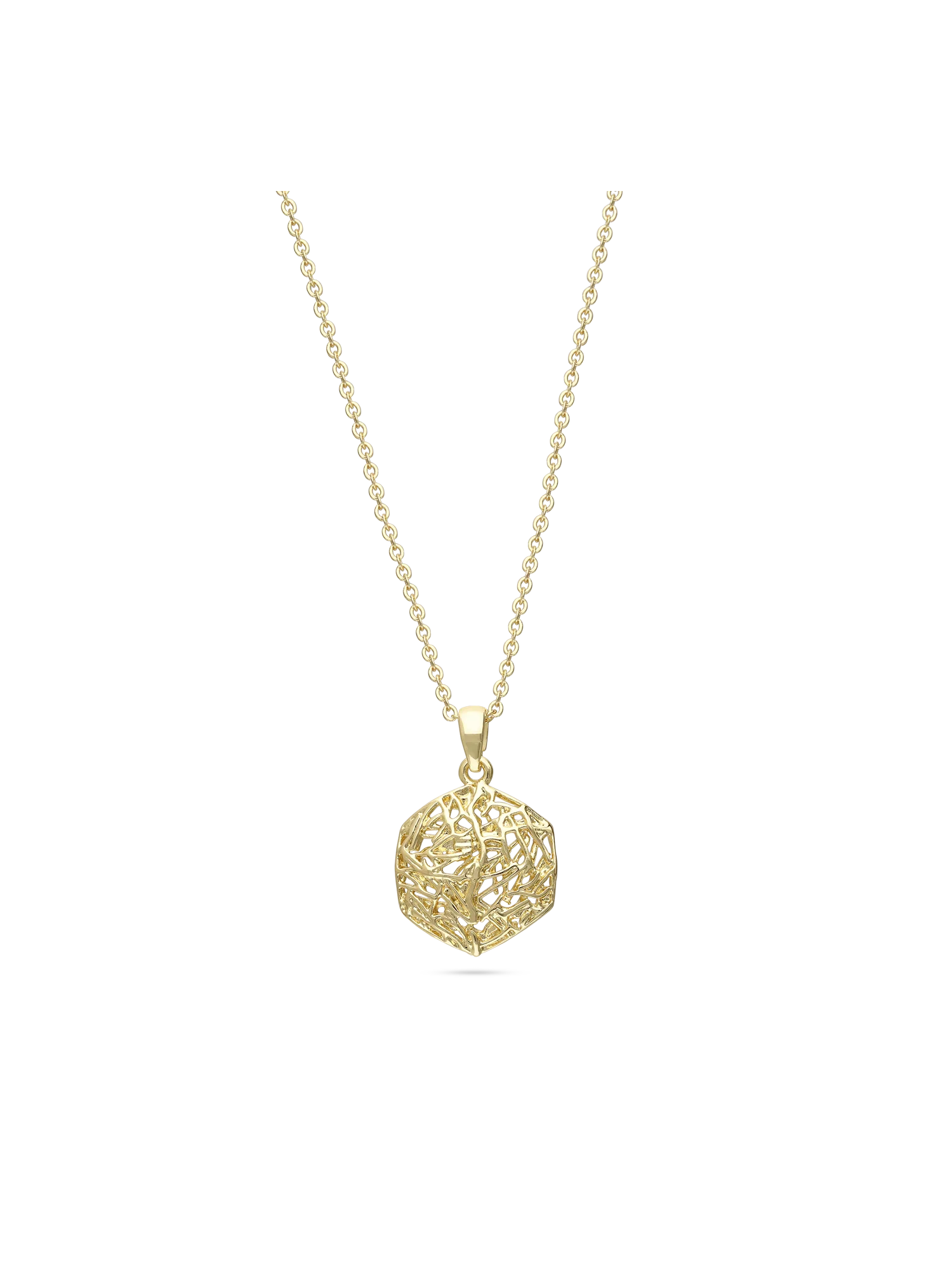 Fio com pendente banhado a ouro