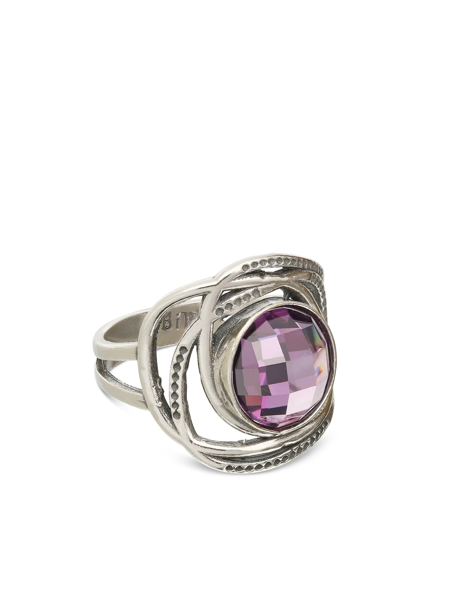 Anel em prata com zircónia violeta - Image 2