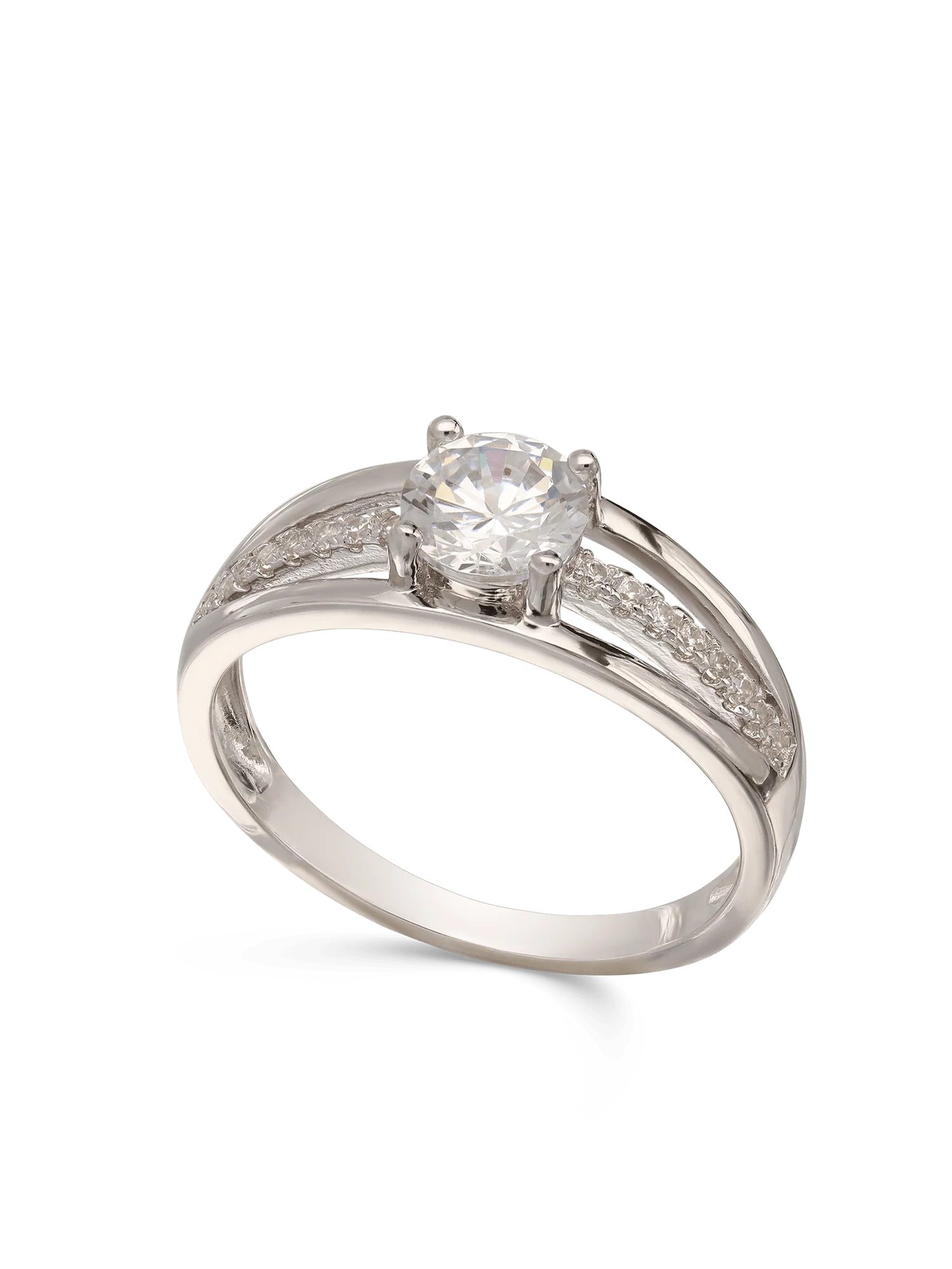Anel duplo em prata 925 com zircónias - Image 2
