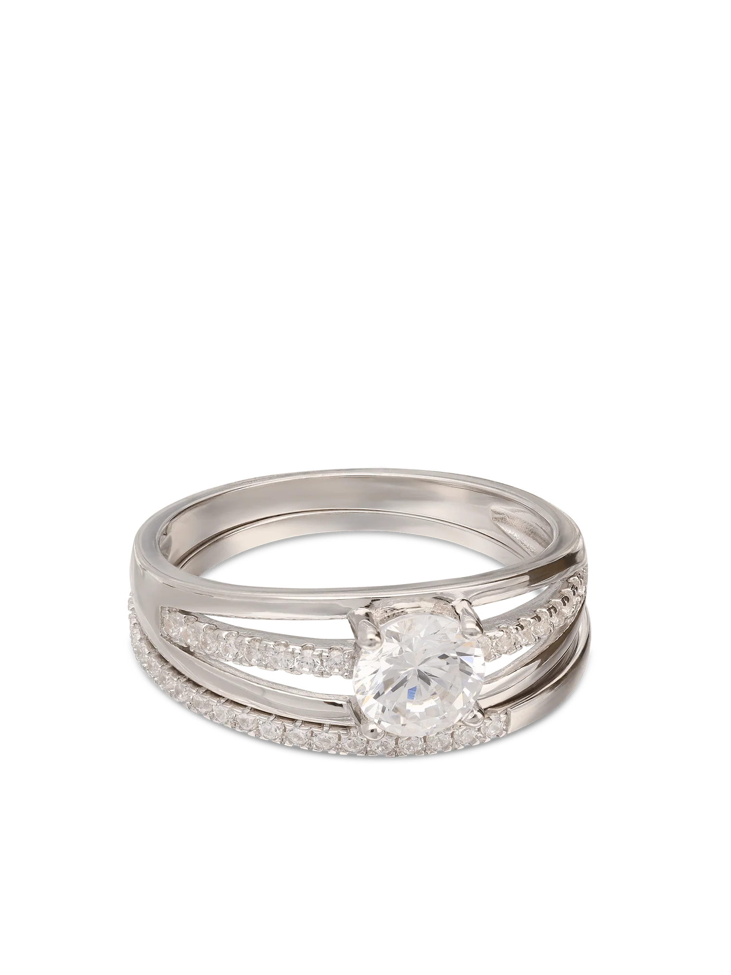 Anel duplo em prata 925 com zircónias - Image 6