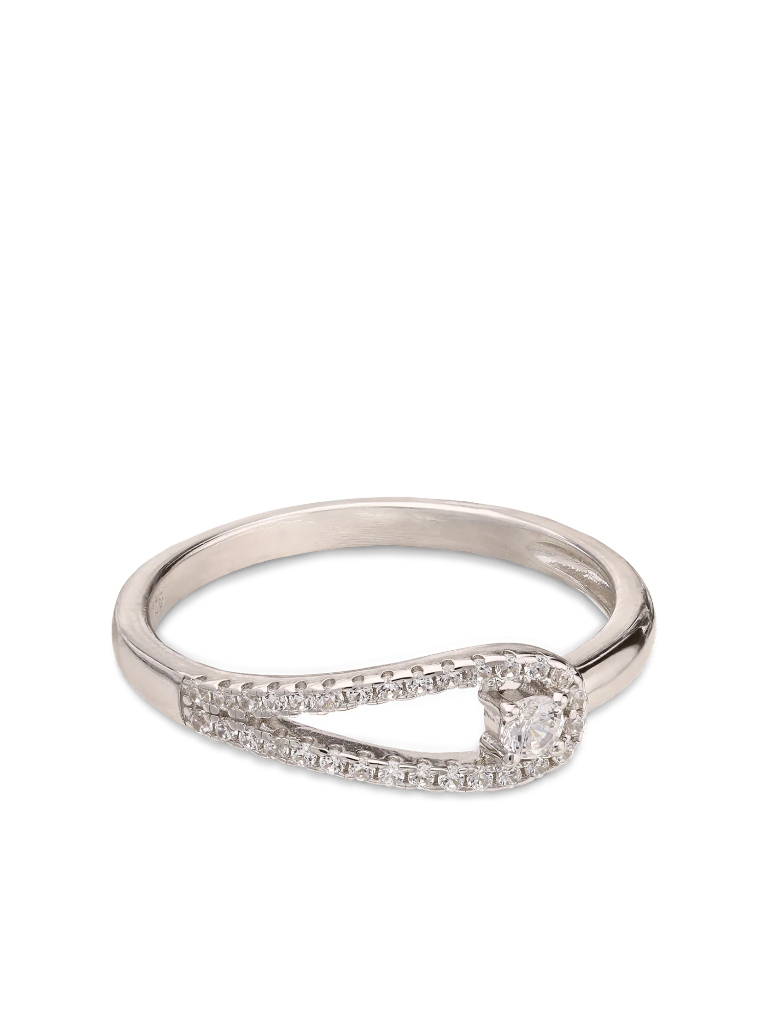 Anel em prata 925 com zircónias - Image 2
