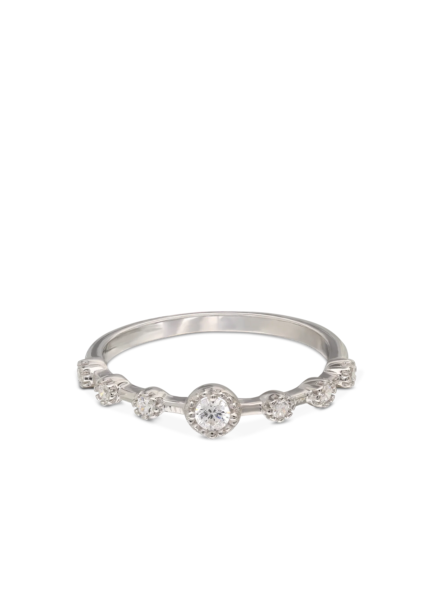 Anel em prata 925 com zircónias - Image 2
